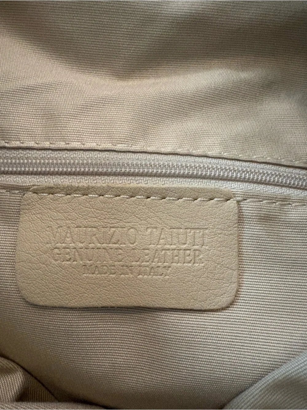 Maurizio Taiuti tan leather fold-over crossbody satchel bag made in Italy